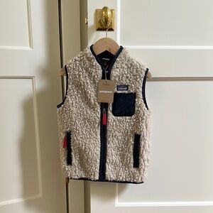 Patagonia Natural and Navy Fleece Vest
